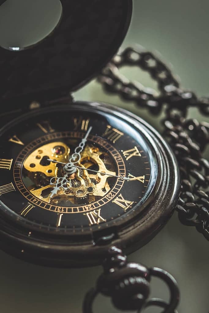 black pocket watch