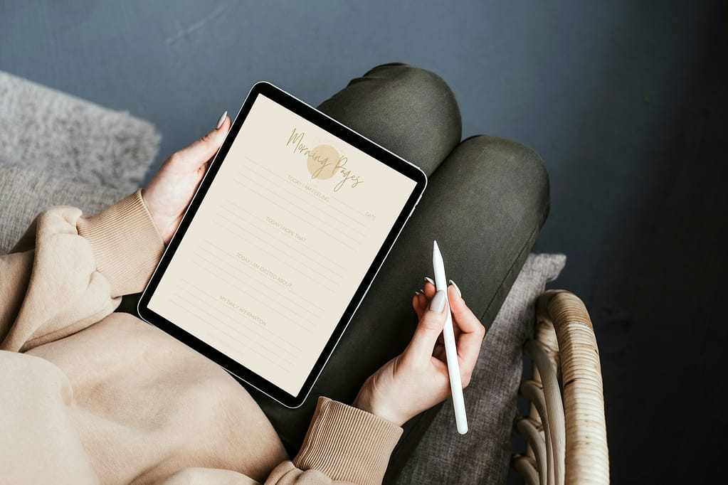 writing in a digital journal