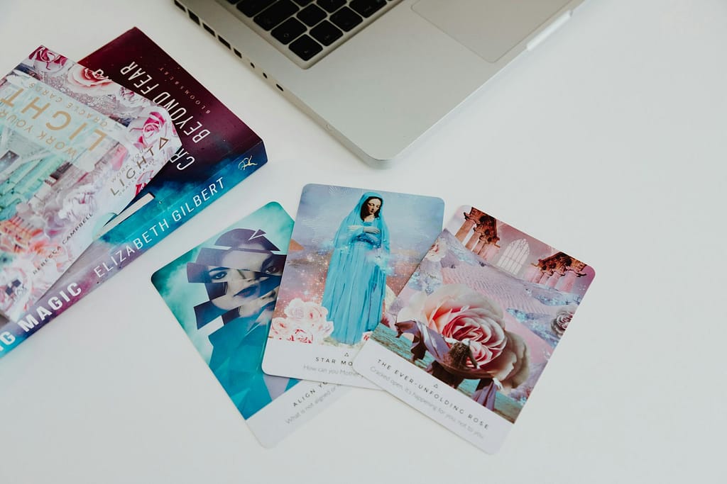 oracle cards on a table