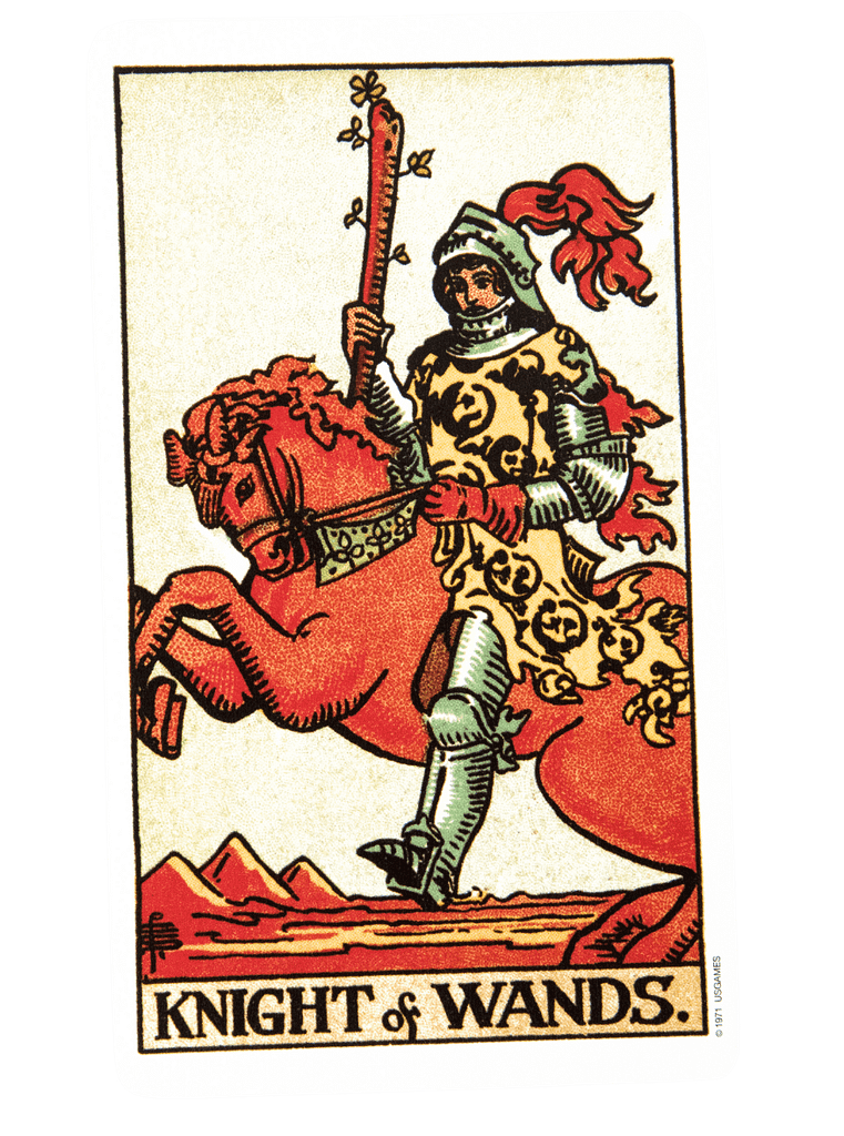 Knight of Wands, one of the Court Tarot Cards