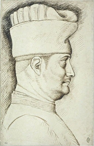 The Visconti-Sforza Tarot: The First Tarot Deck 2 Portrait drawing of filippo maria visconti, a key figure in the origin of tarot cards and patron behind the oldest tarot deck, the visconti-sforza tarot.