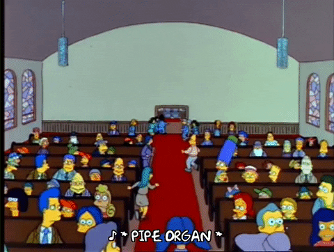 Tarot And Transitions: Outgrowing Your Old Life 2 The simpsons leaving church.