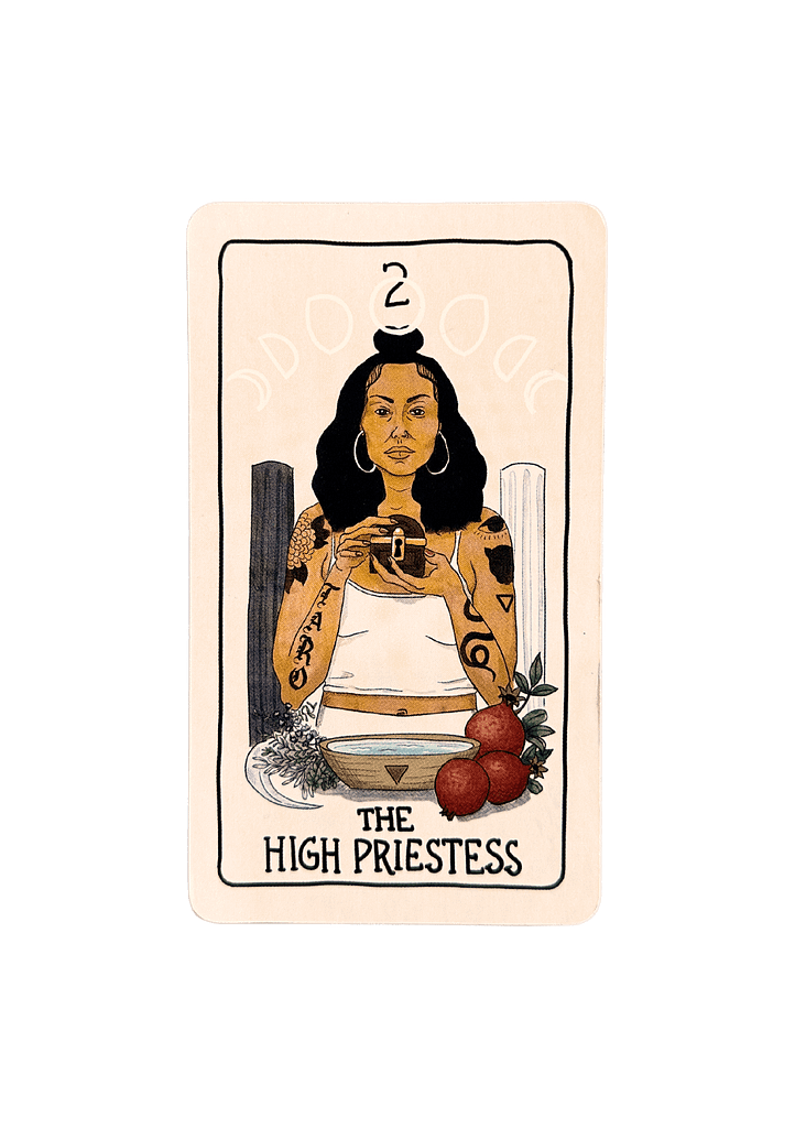 The high priestess tarot card (fifth spirit tarot)