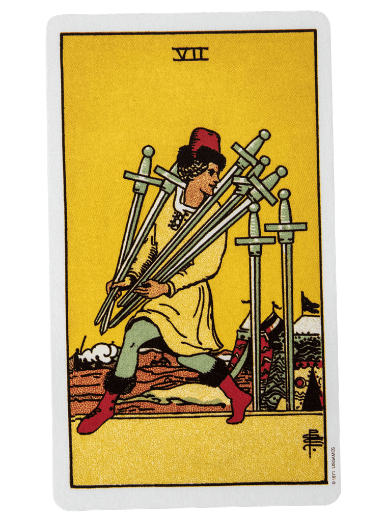 Free Tarot Readings Online, One Card Or Three Card Spreads 4 Seven of swords reversed