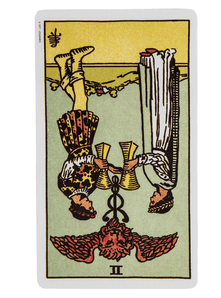 Two of cups reversed