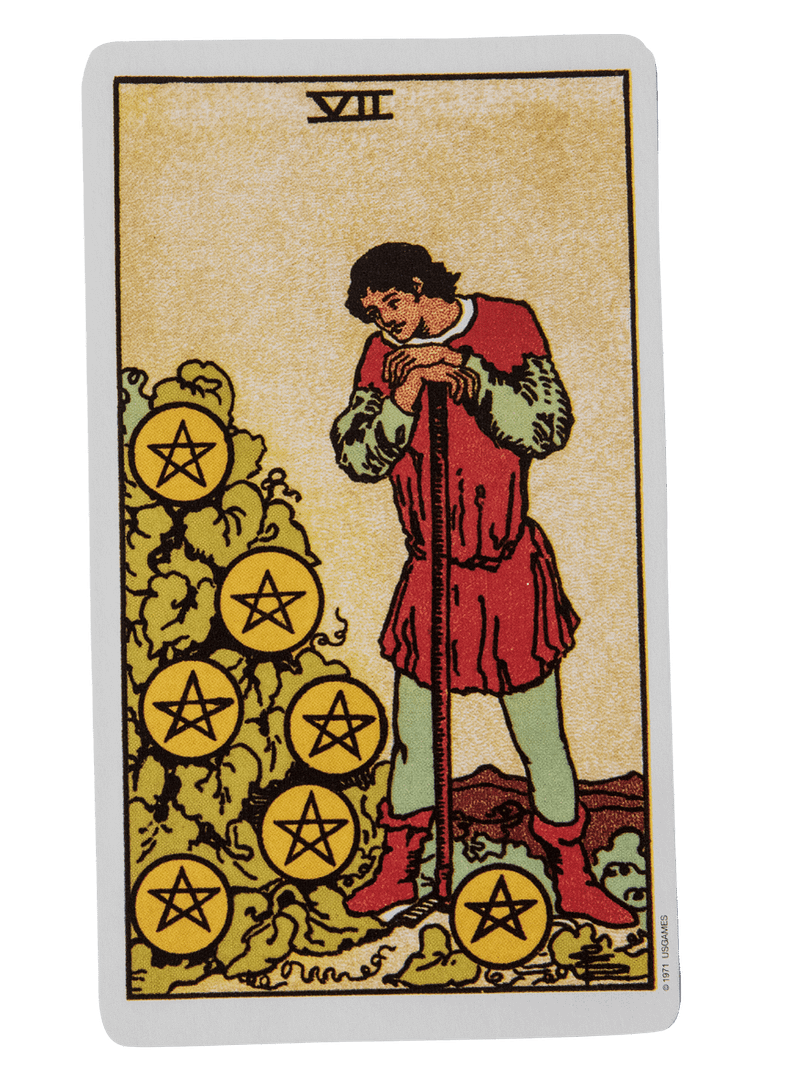 Seven of pentacles