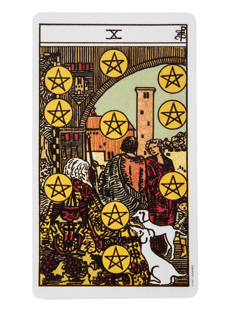 Ten of pentacles