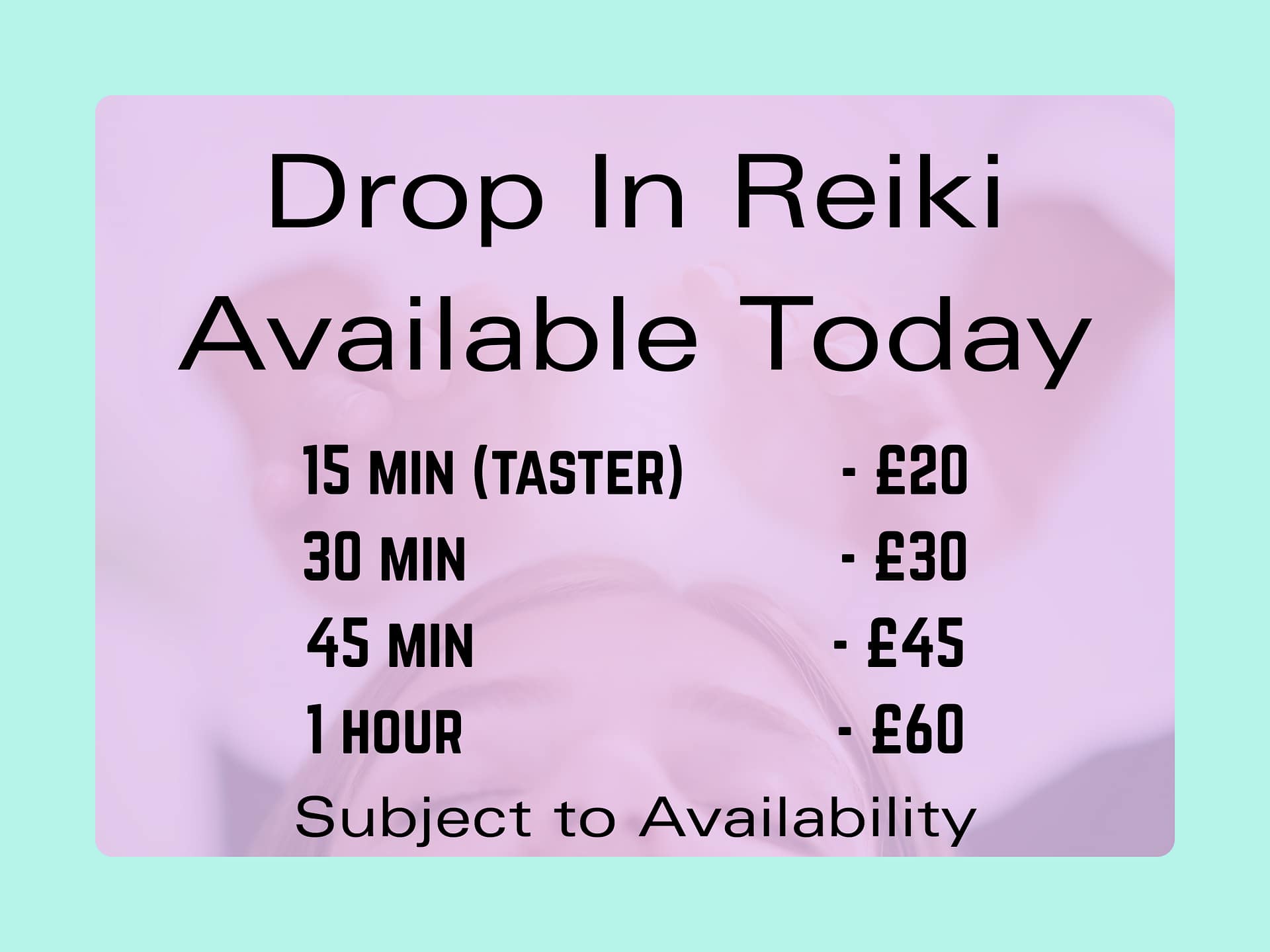 Drop In Reiki Available Today